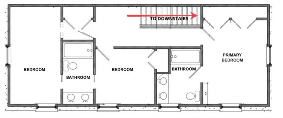 Floor plan of the rental - Second floor