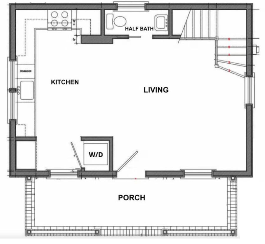 Floor plan of the rental - First floor