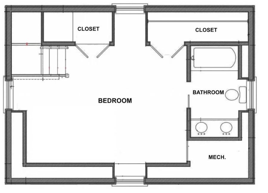 Floor plan of the rental - Third floor