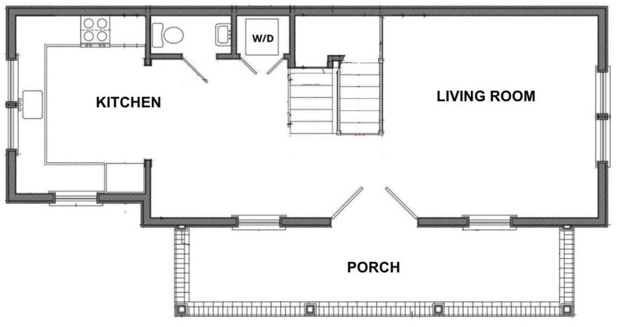 Floor plan of the rental - First floor