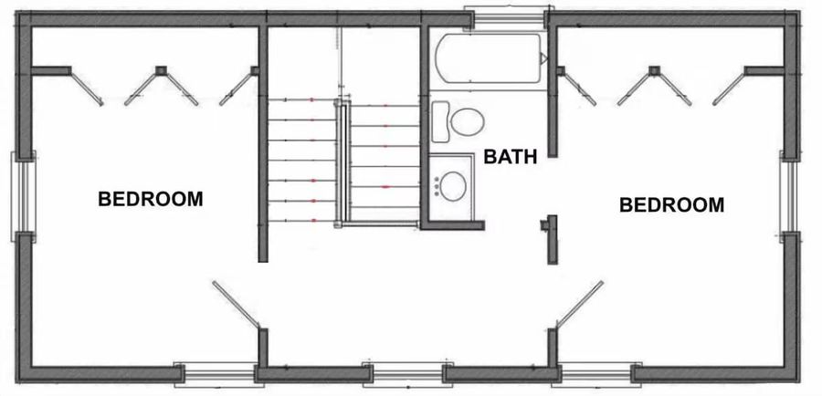 Floor plan of the rental - Third floor