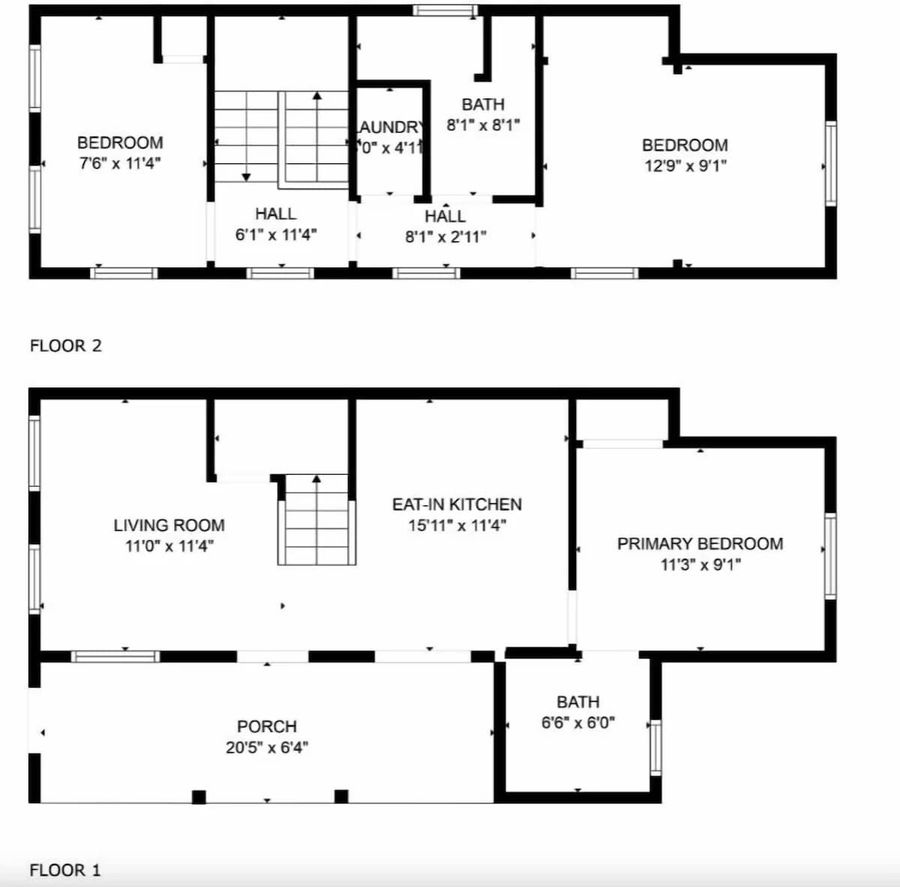 Floor plan of the rental