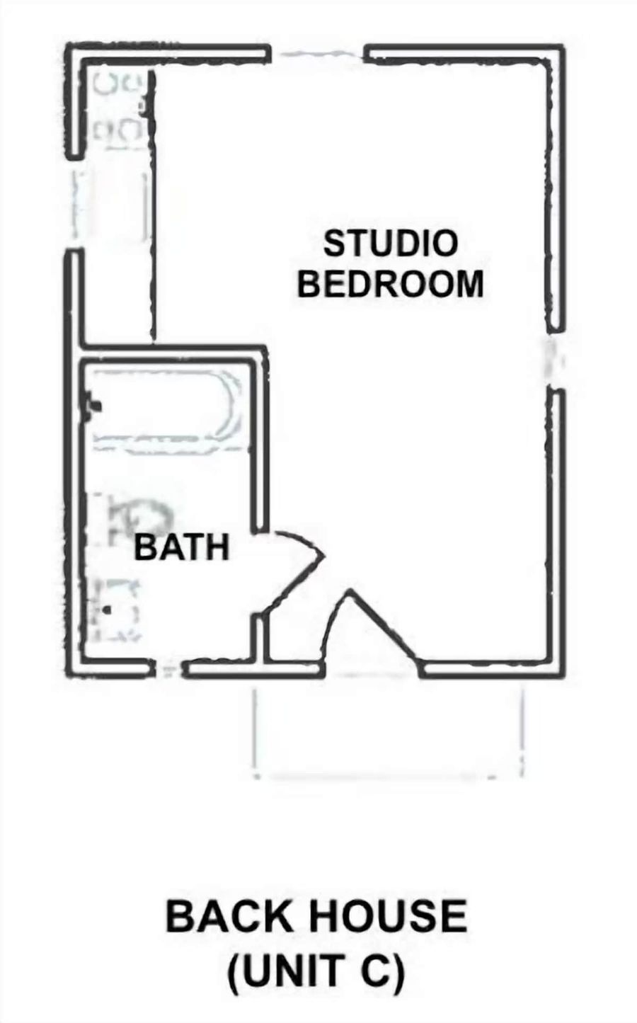Floor plan of the rental