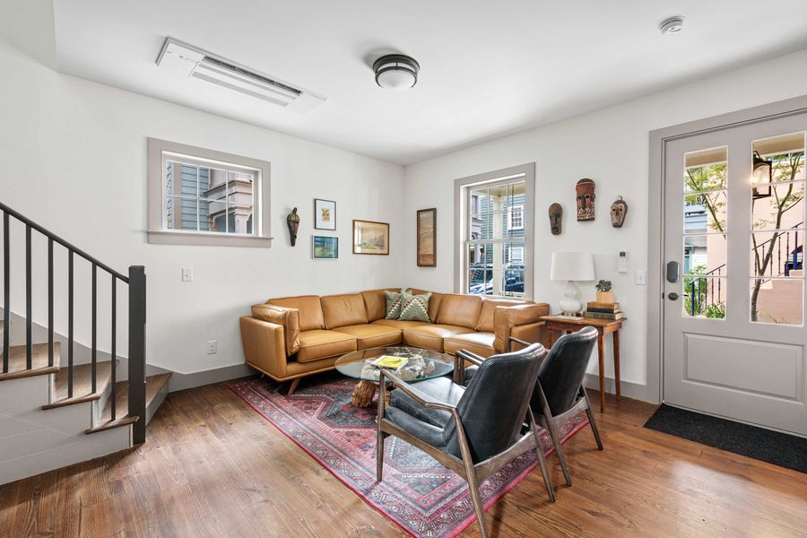 Spacious living room with seating for your group