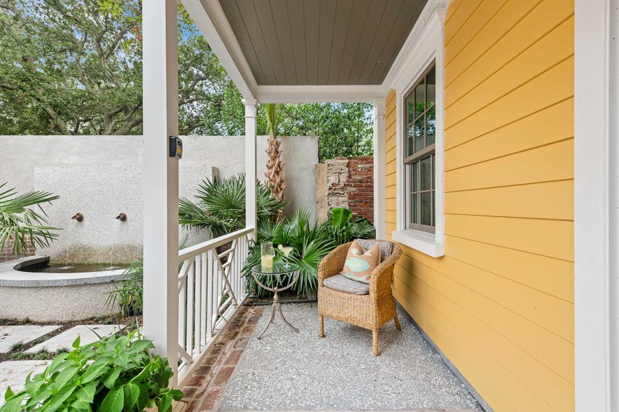 Front porch with seating