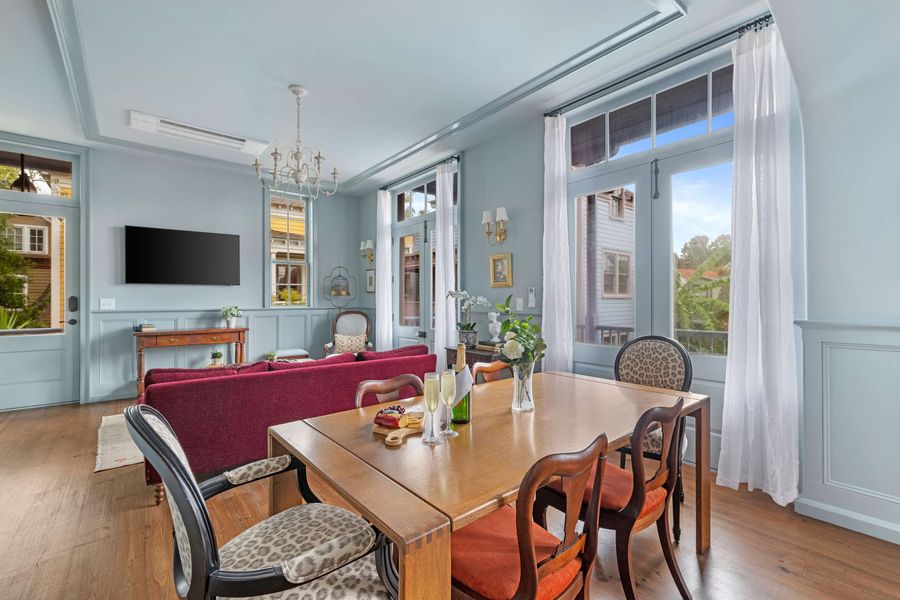 View of the dining and living room