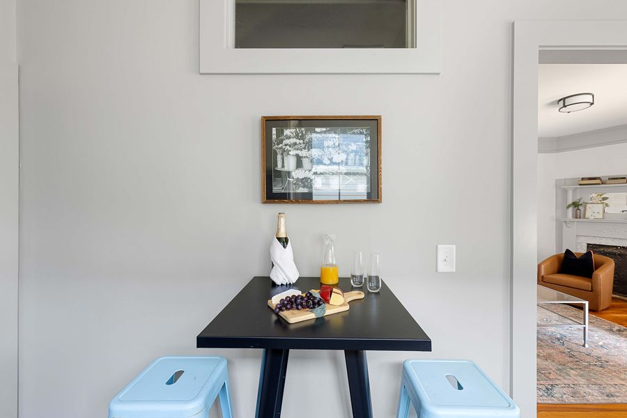 Bar table and high chair for 2