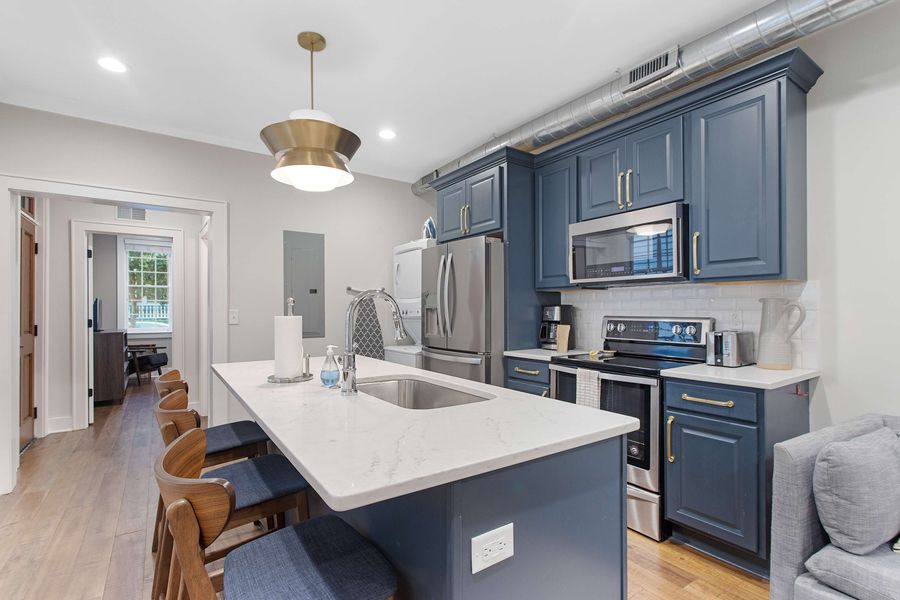 Kitchen island with bar seating