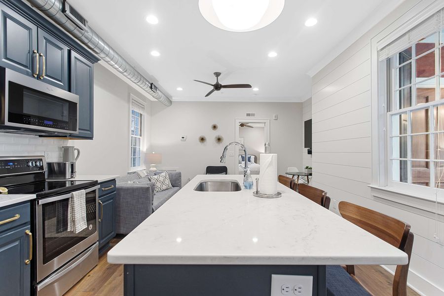 Kitchen island with bar seating