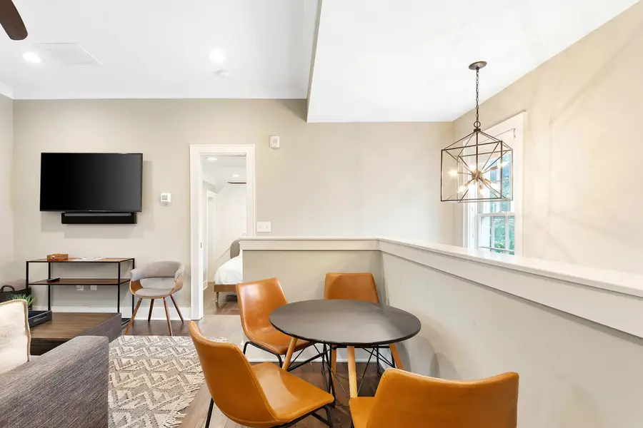Dining area with seating for four, perfect for shared meals and conversation.