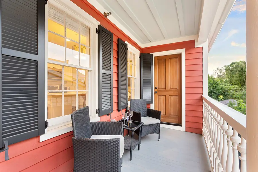 Enjoy morning coffee or evening drinks on the private balcony for two.