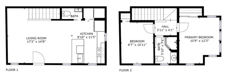 Floor plan of the rental