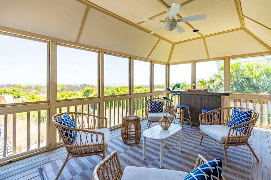 Outdoor screened deck allows you ultimate relaxation. 