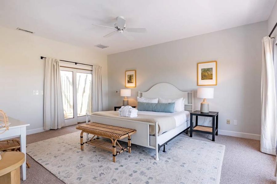 Plush King-size bed with ample living space to comfortably unpack and unwind. 