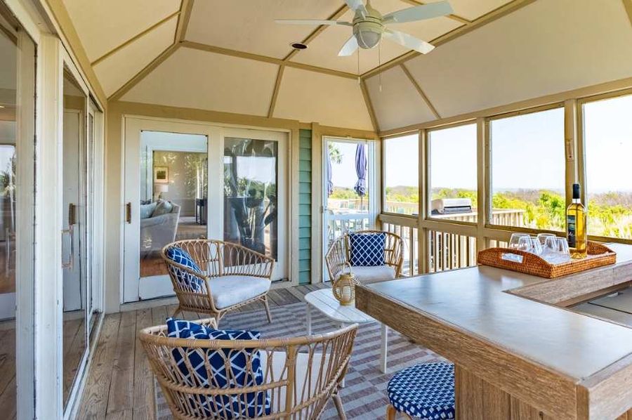 Outdoor bar and entertainment area off the main living space!