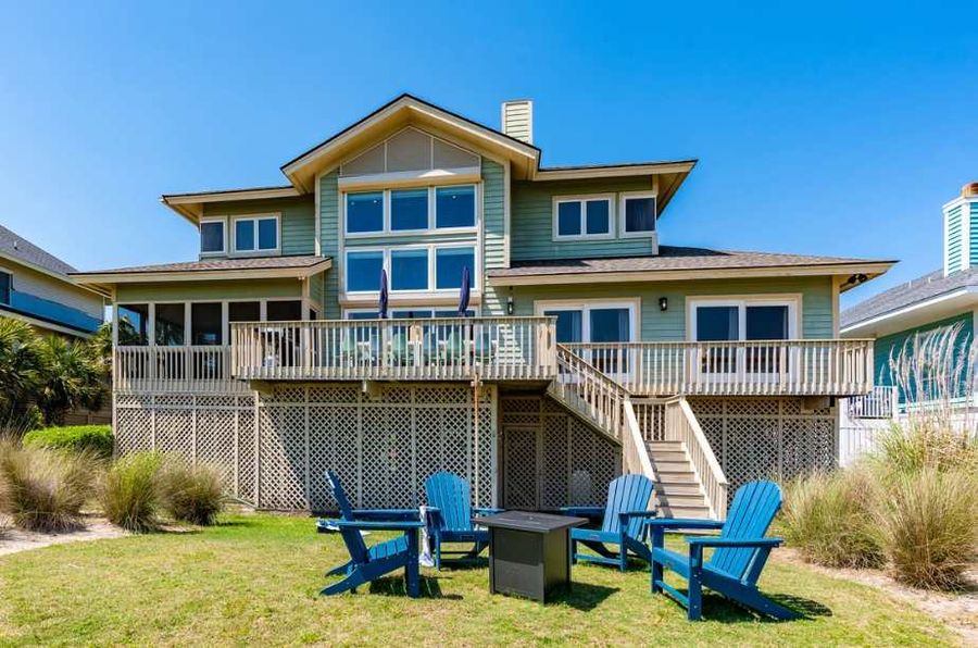 Exterior of the house from the beach