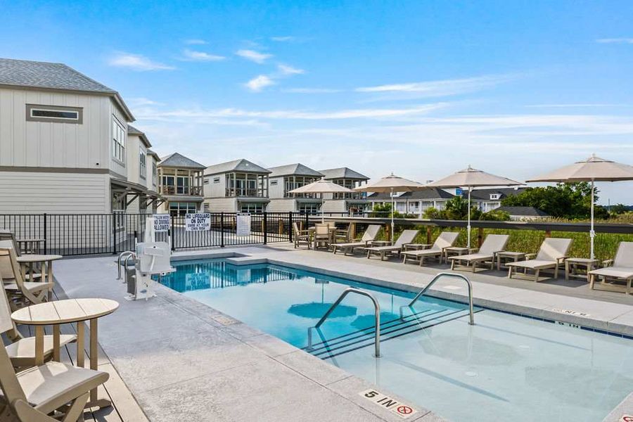Relax by the shared pool that looks out onto Winyah Bay!