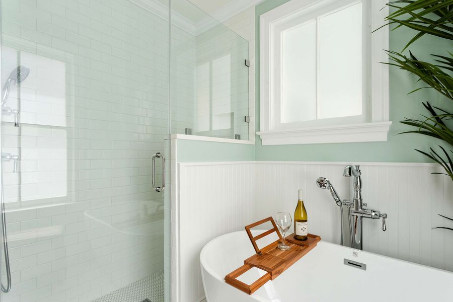 Bathroom 1: Walk-in Shower + Soaking Tub