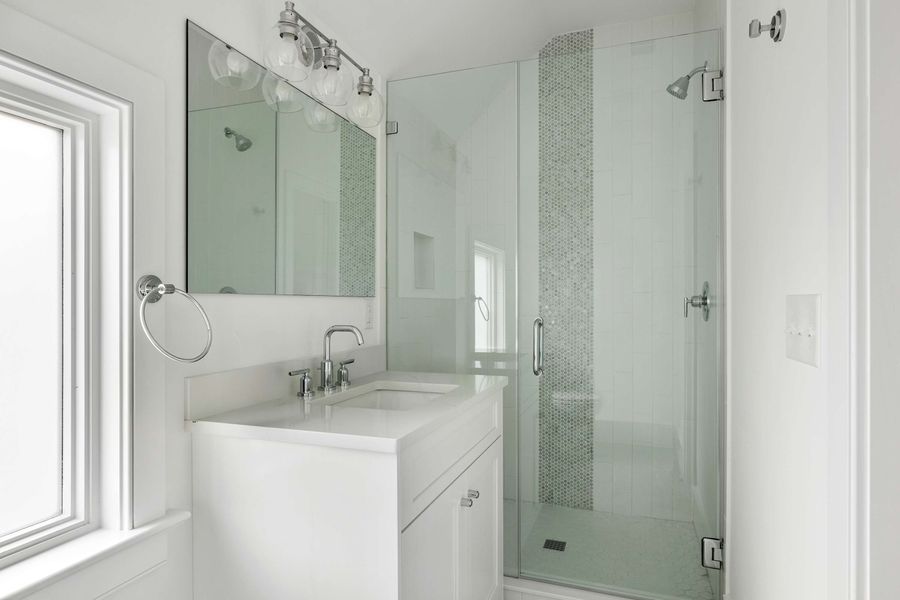 Bathroom 1: Walk-in Shower 