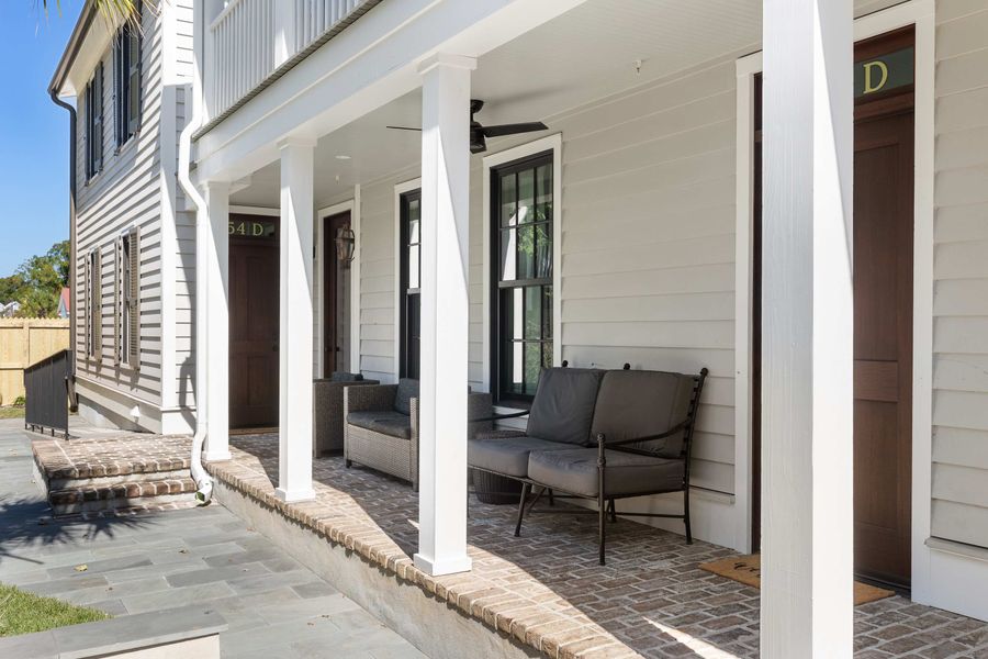 First floor porch with seating for your group