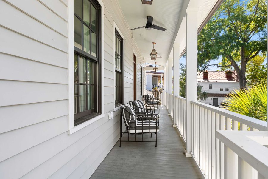 Second level porch with seating for your group 