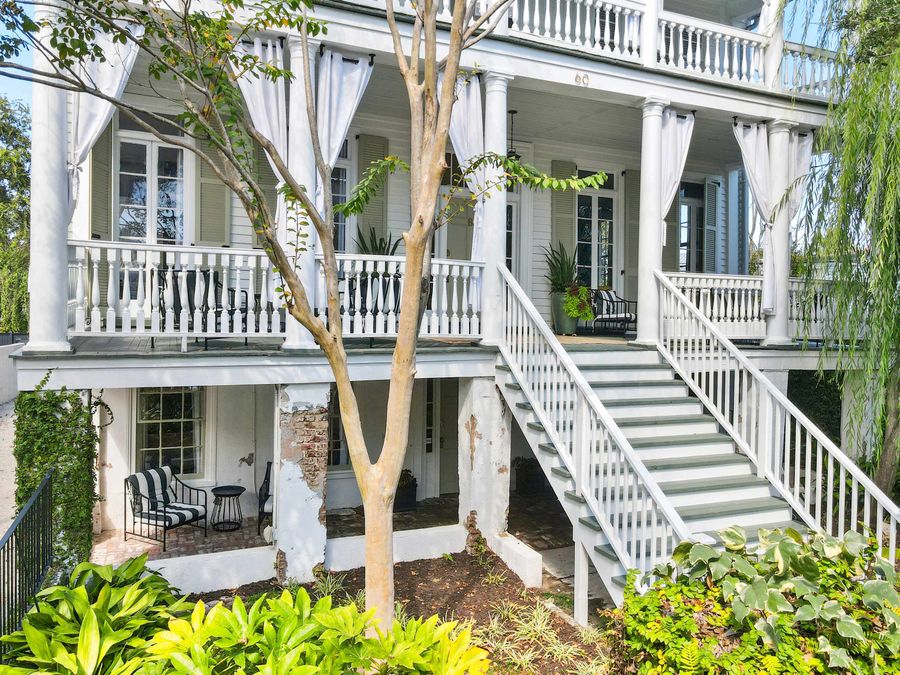 There are three spacious porches with seating for your group 
