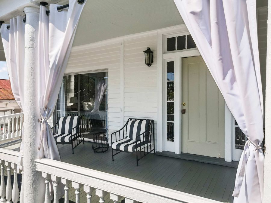 Third floor porch with seating fro your group