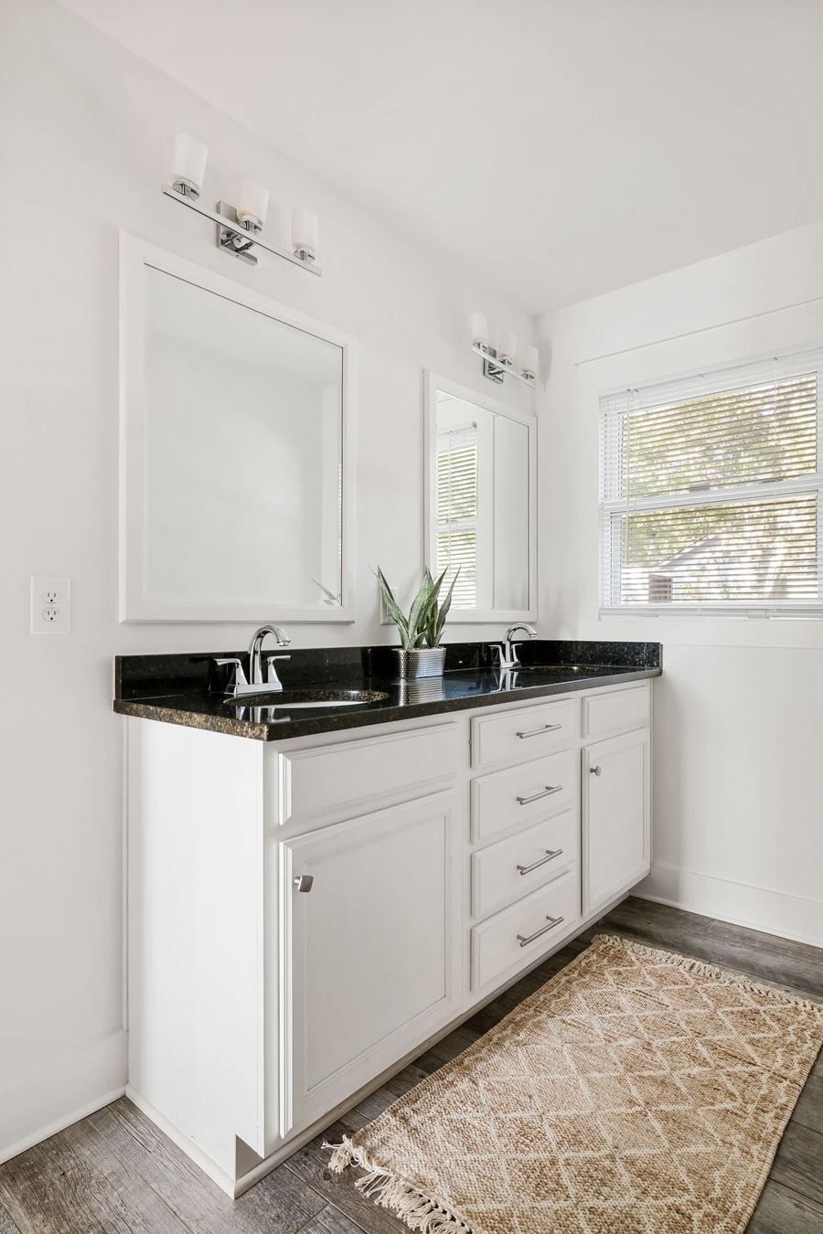Bathroom 1: Walk-in Shower + Double Vanity 