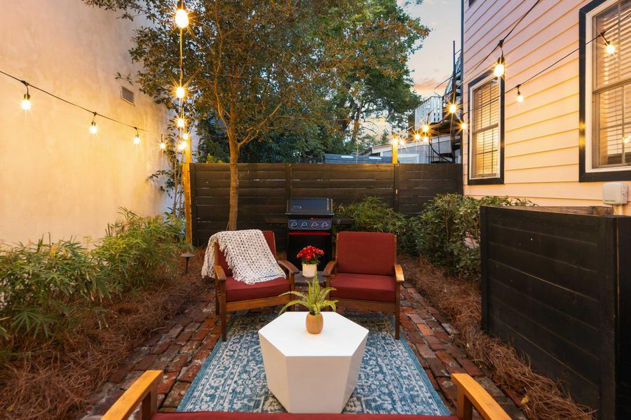 Shared outdoor seating space