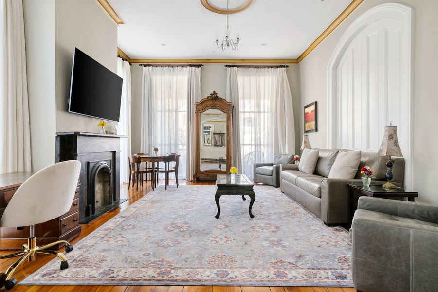 Living Room 2: Pullout Sofa Bed + TV (This room can be closed off for complete privacy) 