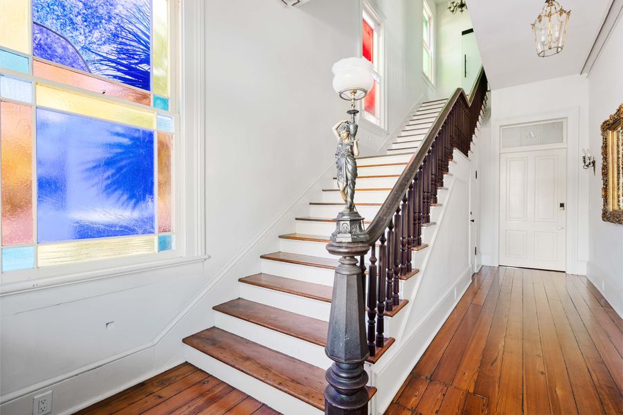 Grand stairs that take you to your unit 