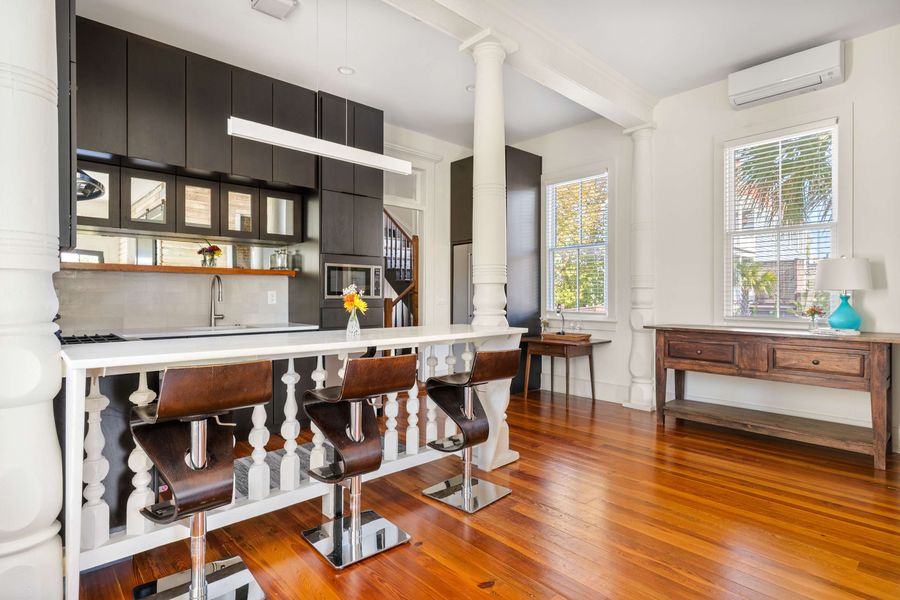 Barstool seating for the kitchen island 