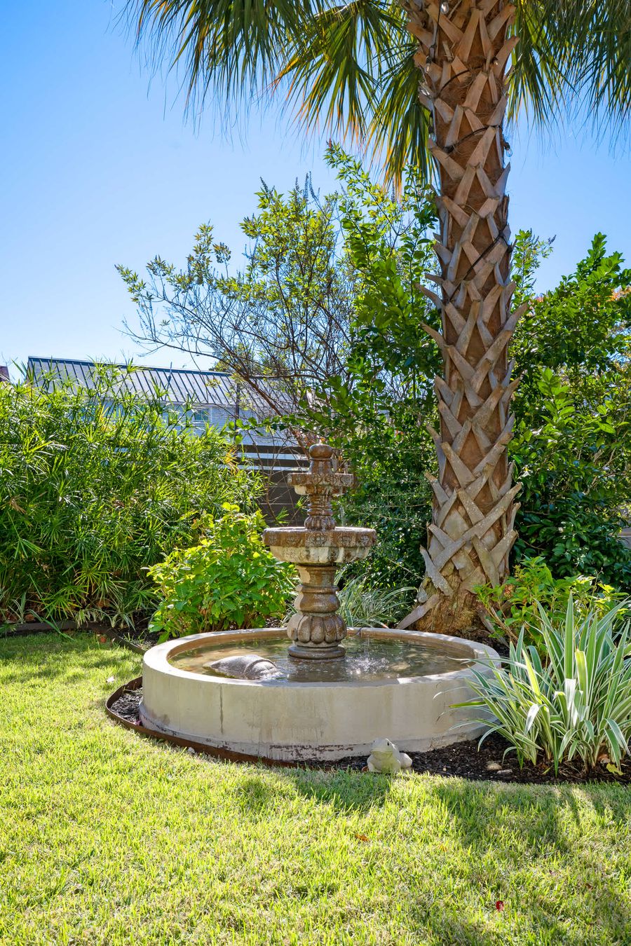 Fountain in the front yard area. We are looking forward to hosting you soon! 