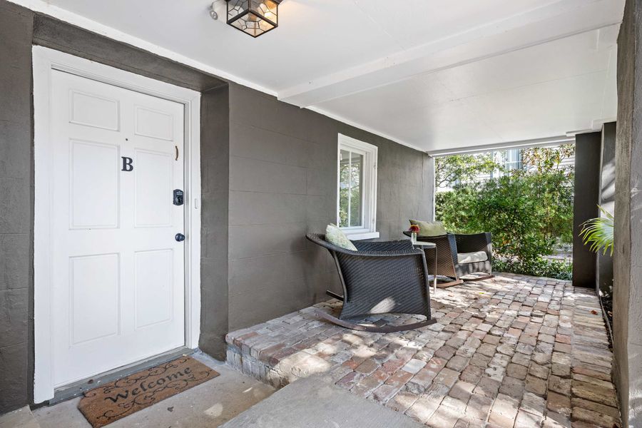 Outdoor seating area just outside the rental 