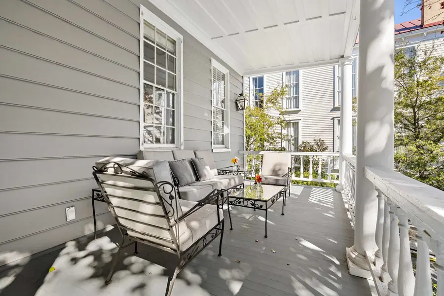 Private porch with plenty of seating for your group 