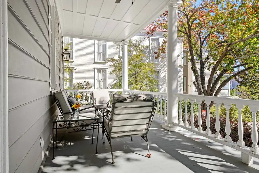 Private porch with plenty of seating for your group 