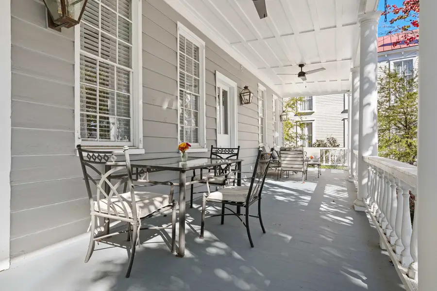 Private porch with plenty of seating for your group 
