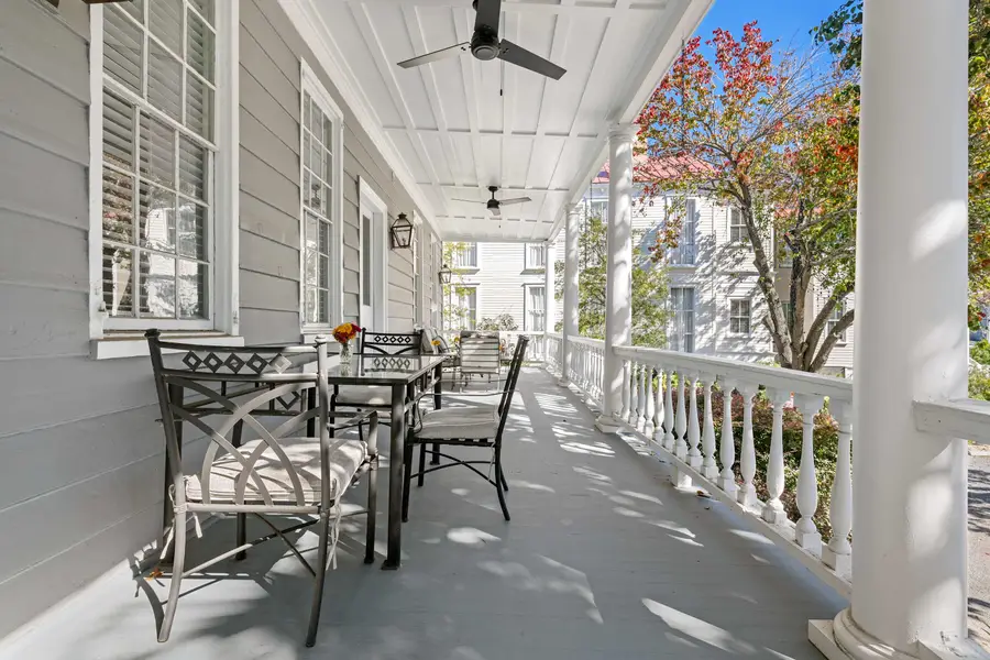 Private porch with plenty of seating for your group 