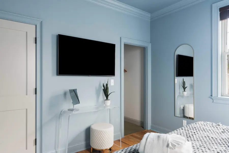 Bedroom 2: King Bed with LG 50 inch 4K Smart TV