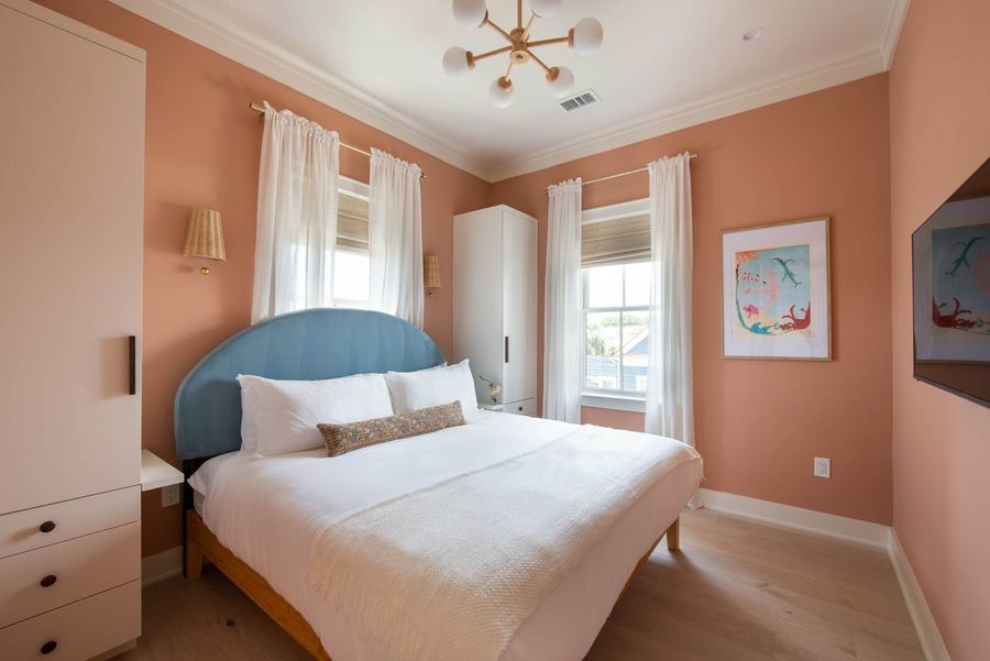 King Bed with plush, new linens for your stay.