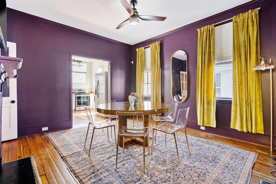 Dining room that can also be an additional TV watching room 