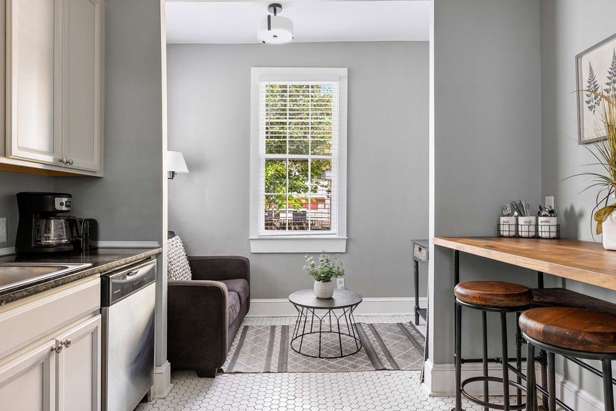 Kitchen and living room space 