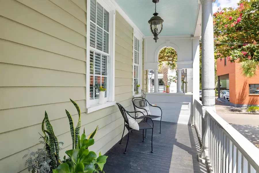 First floor porch with seating, looking forward to hosting your group soon! 