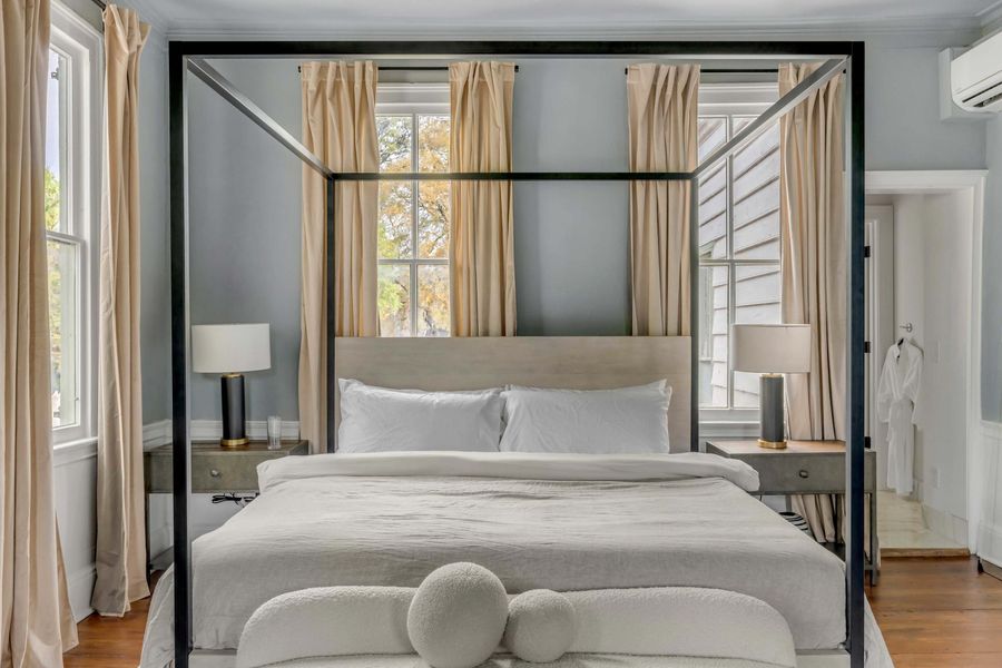 Bedroom 1: King bed