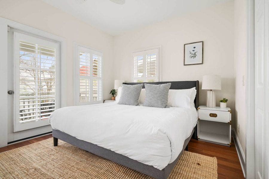 Bedroom 1: King Bed + Daybed (Twin) + Private Balcony + TV