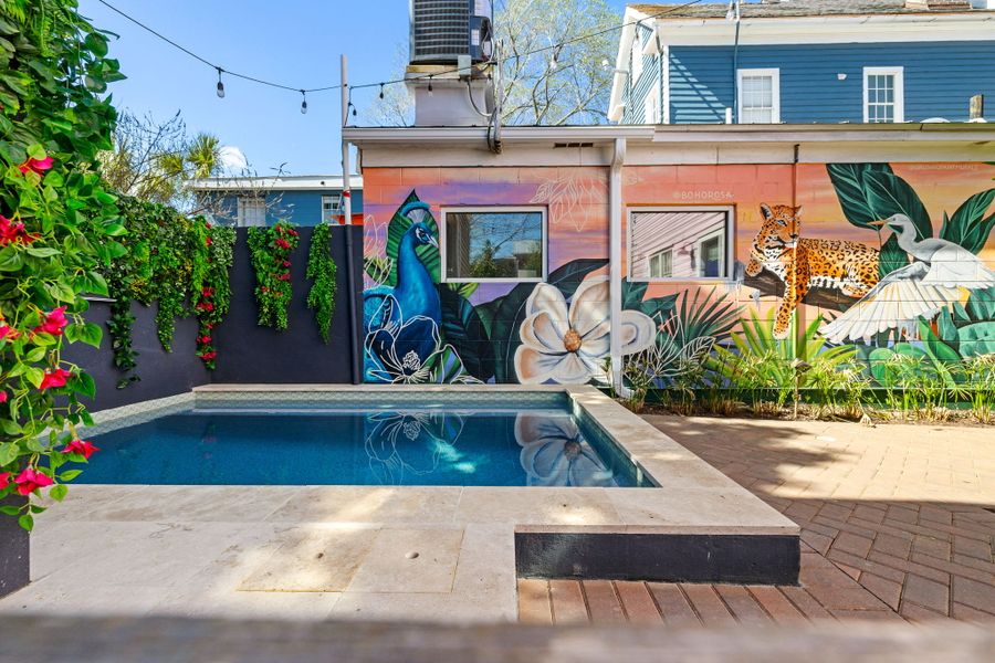 NEW — The Boho Rosa now features a private jacuzzi plunge pool, offering both hot and cold settings so guests can customize their perfect soak.