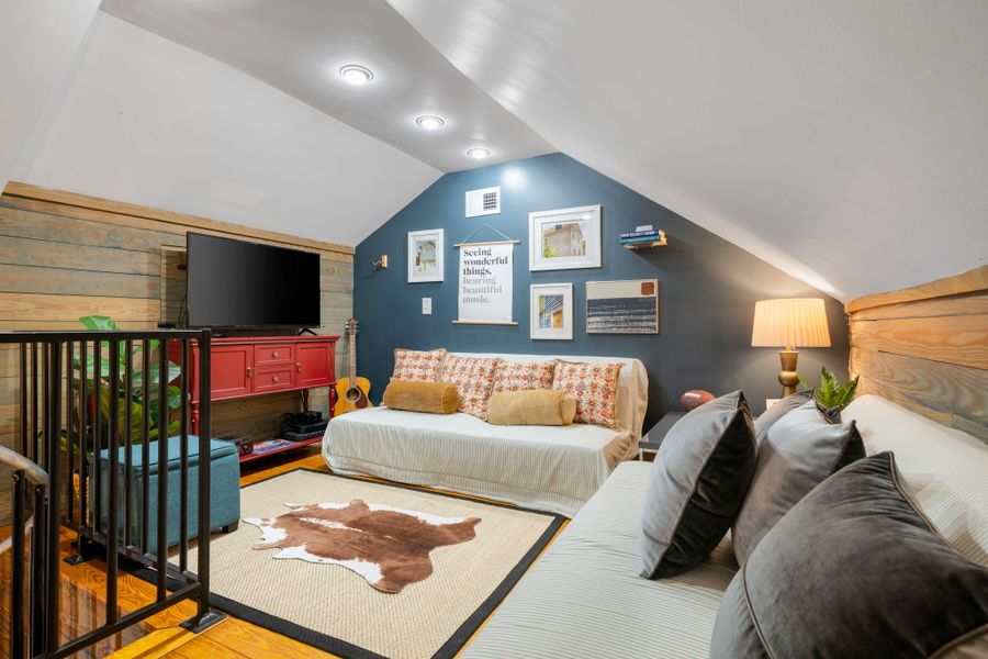 Living room in the loft with a TV 