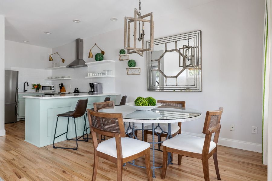 Dining area and kitchen