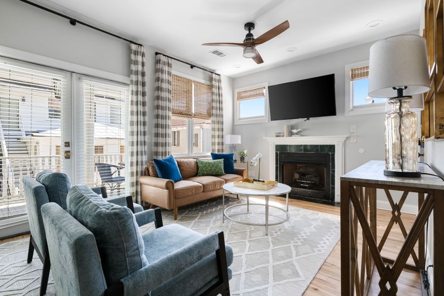 Unit A: Living Room. Two open concept living rooms await for ample entertainment and privacy.