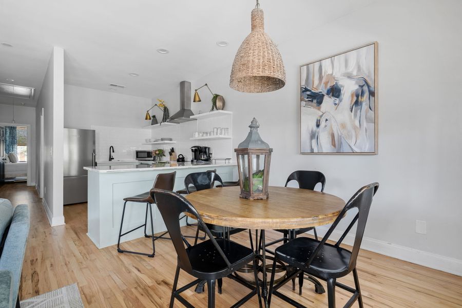 Dining area and kitchen